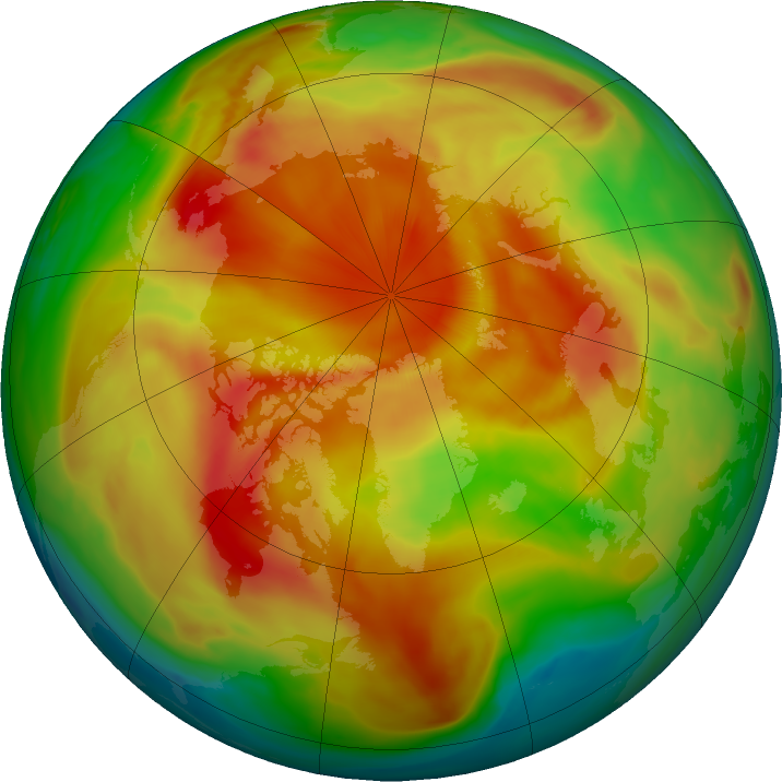 Arctic ozone map for 01 April 2023